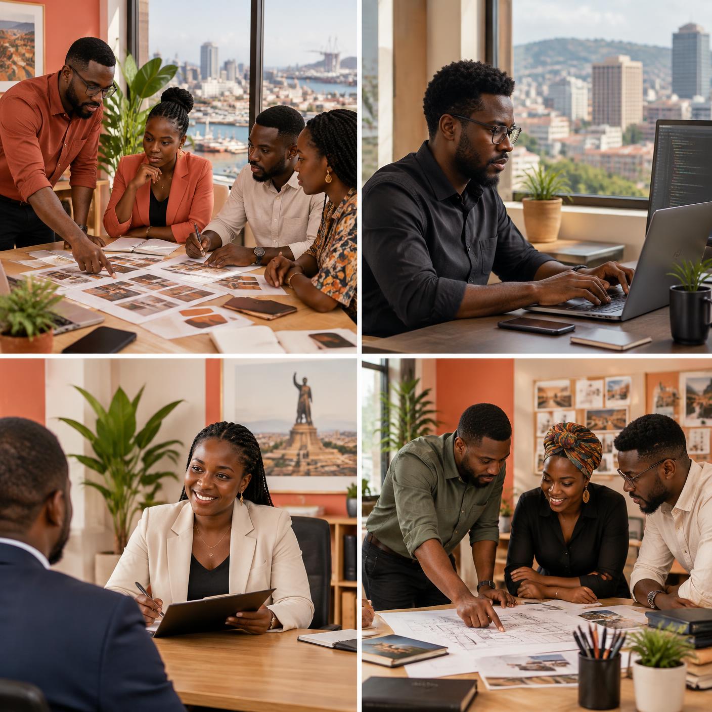 Cameroonian professionals at work
